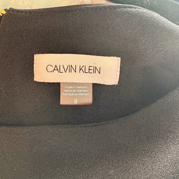 Calvin Klein Black Bell Sleeve Dress with Sheer Sleeves - Picture 3 of 7